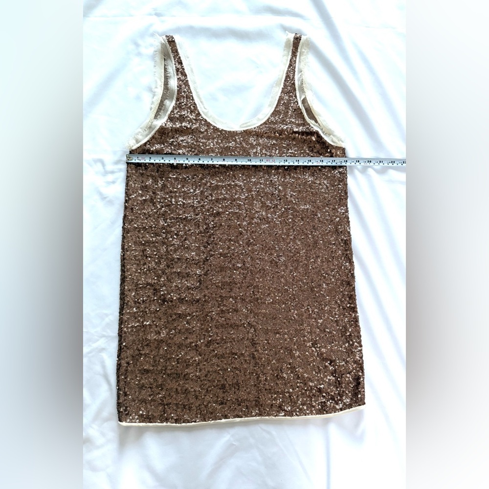 Aritzia Wilfred BARBIZON Mini Sequin Dress in Birch Mix M - Picture 6 of 7